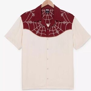Marvel Spider-Man Web-Slinger Western Snap up Shirt Boxlunch Exclusive Size XS